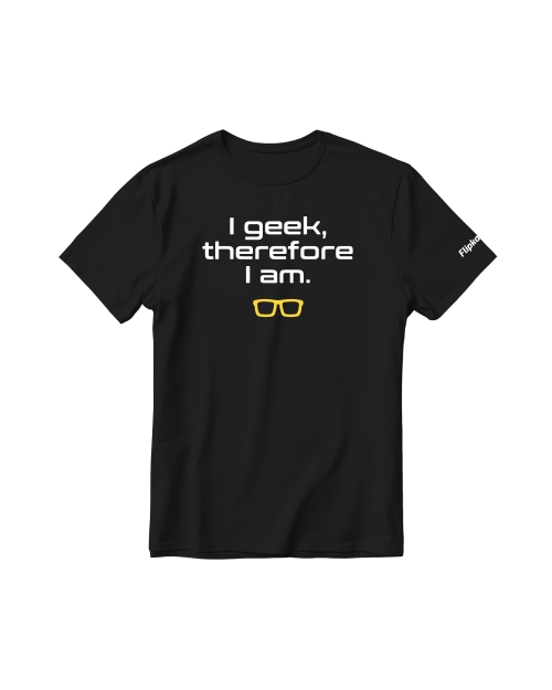 I Geek Round Neck T-shirt - Black